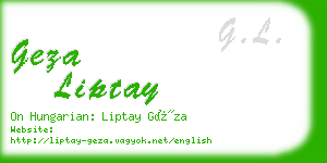 geza liptay business card
